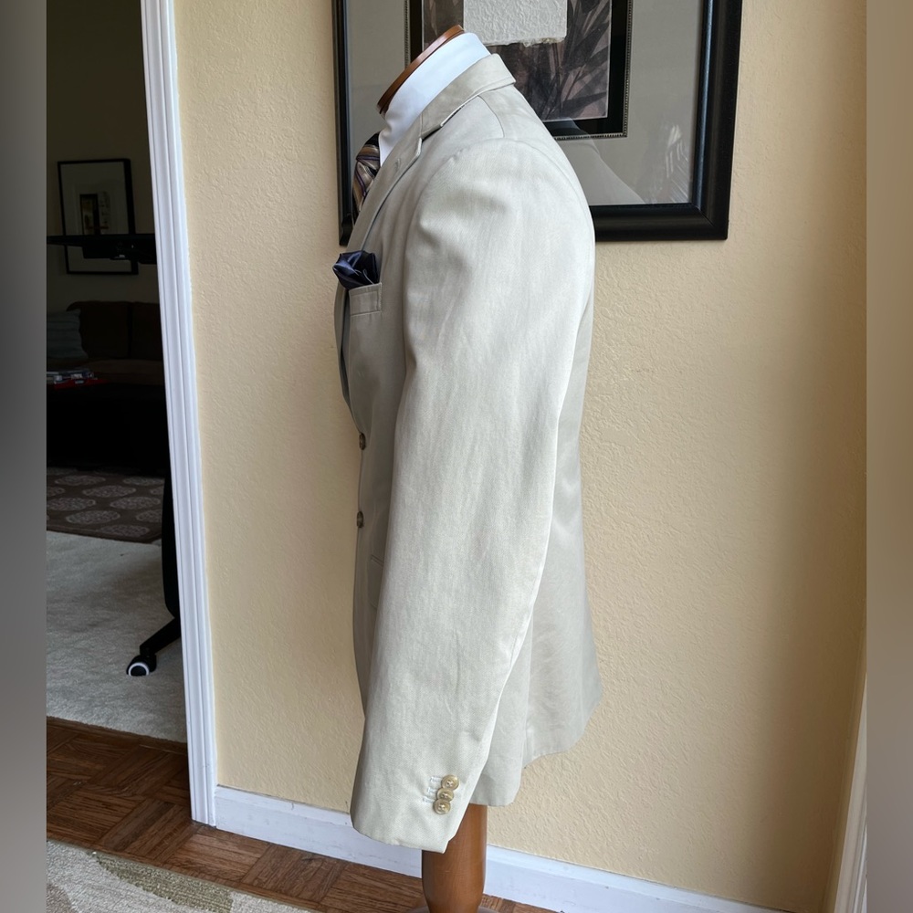Banana Republic All Cotton Tan Jacket Size 38R Modern Fit - Picture 10 of 14